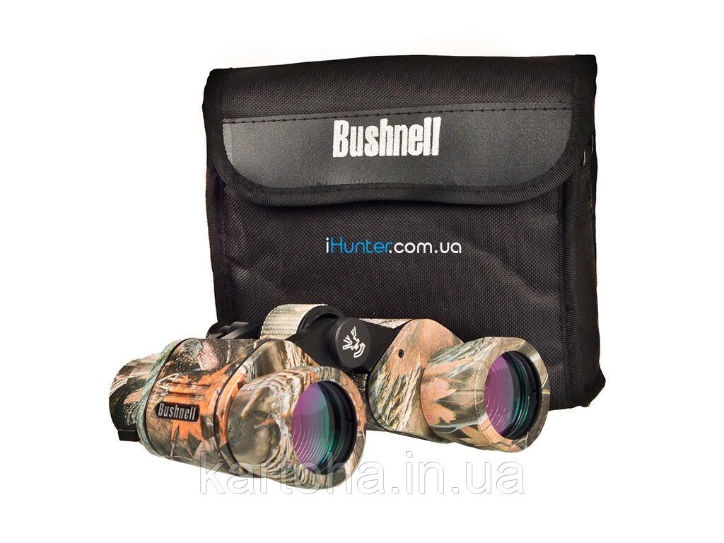 Бінокль BUSHNELL 8-32x40 Mossy OAK хакі протитуманні лінзи ударостійкий водостійкий чохол корпус прогумований від компанії Інтернет-магазин "Tovar-plus. Com. Ua" - фото 1