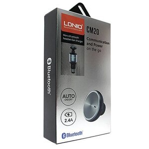 Bluetooth гарнітура Ldnio CM-20 c АЗП в комплекті 2.4а / 1USB