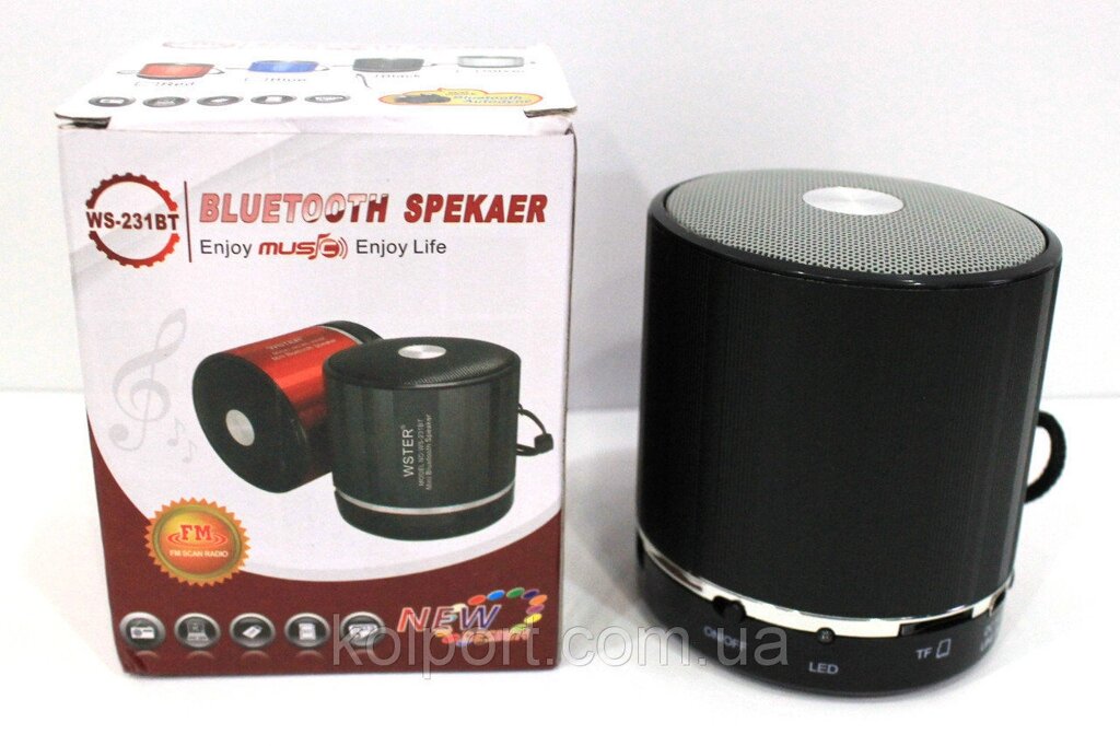 Bluetooth Колонка портативна з MP3 USB SPS WS 231 BT від компанії Інтернет-магазин "Tovar-plus. Com. Ua" - фото 1