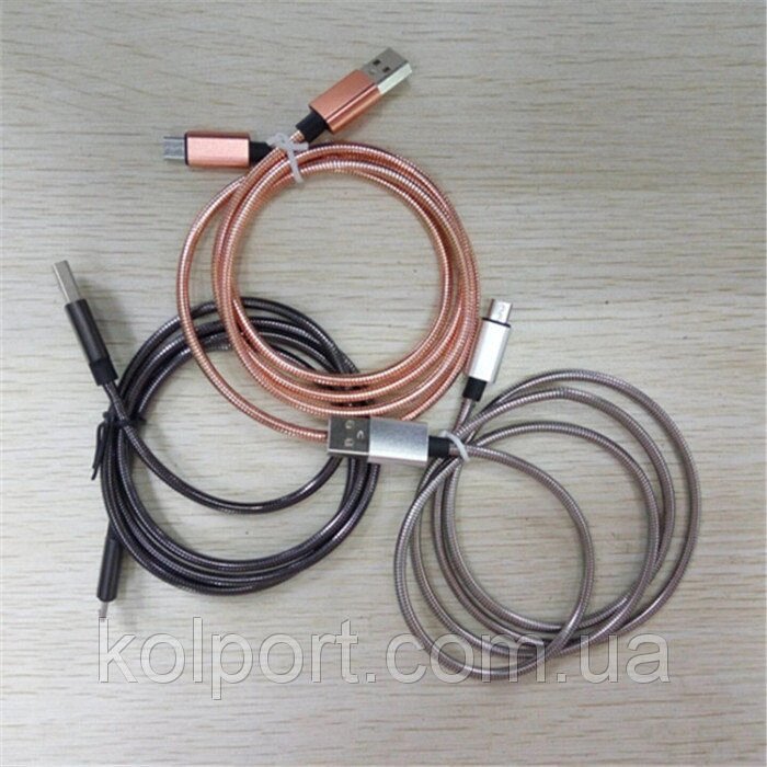 Cable MICRO usb metal X45 від компанії Інтернет-магазин "Tovar-plus. Com. Ua" - фото 1