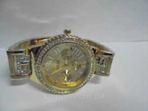 Годинники наручні жіночі Gues (золото), годинники наручні ГУЄС, жіночі наручні годинники, чоловічі годинники