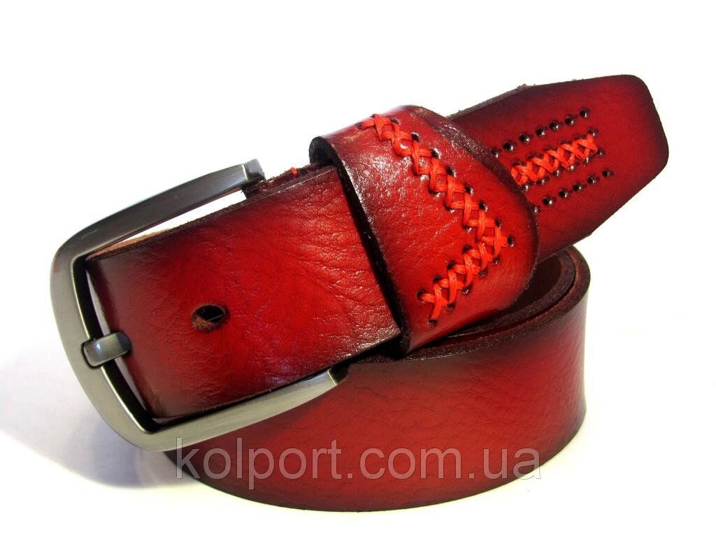 Червоний ШКІРЯНИЙ ремінь TIA (шкіра 4 мм) 120см купити, куплю від компанії Інтернет-магазин "Tovar-plus. Com. Ua" - фото 1