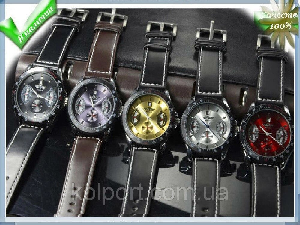 Чоловічі механічні годинники WINNER LEATHER BAND від компанії Інтернет-магазин "Tovar-plus. Com. Ua" - фото 1