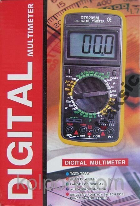 Цифровий мультиметр DT-9205A від компанії Інтернет-магазин "Tovar-plus. Com. Ua" - фото 1