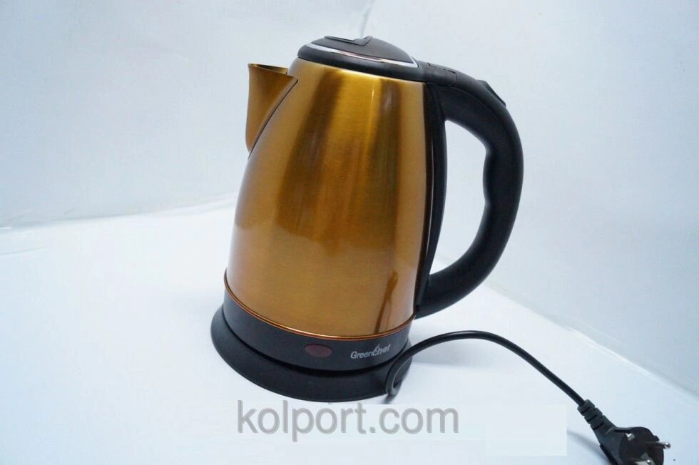 Дисковий чайник Gereenchef KT-18L Gold, кухонна техніка, товари для кухні, чайники, електрочайник від компанії Інтернет-магазин "Tovar-plus. Com. Ua" - фото 1