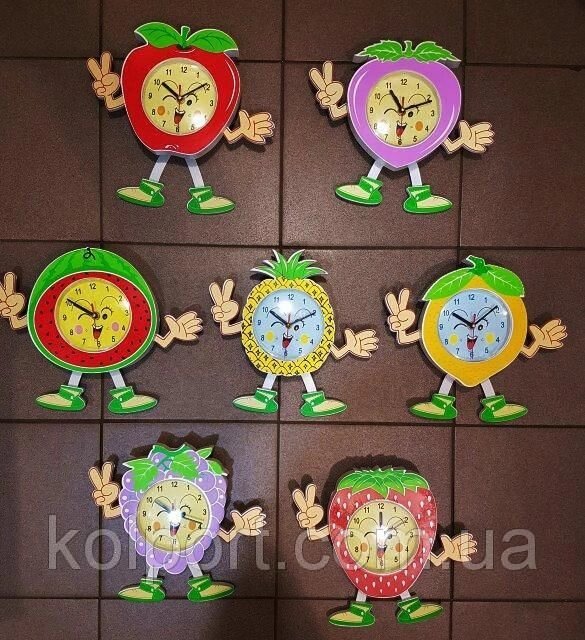 Дитячі настінні годинники веселі фрукти від компанії Інтернет-магазин "Tovar-plus. Com. Ua" - фото 1