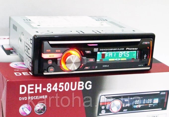 DVD Автомагнитола DEH-8450UBG USB Sd MMC DVD знімна панель від компанії Інтернет-магазин "Tovar-plus. Com. Ua" - фото 1