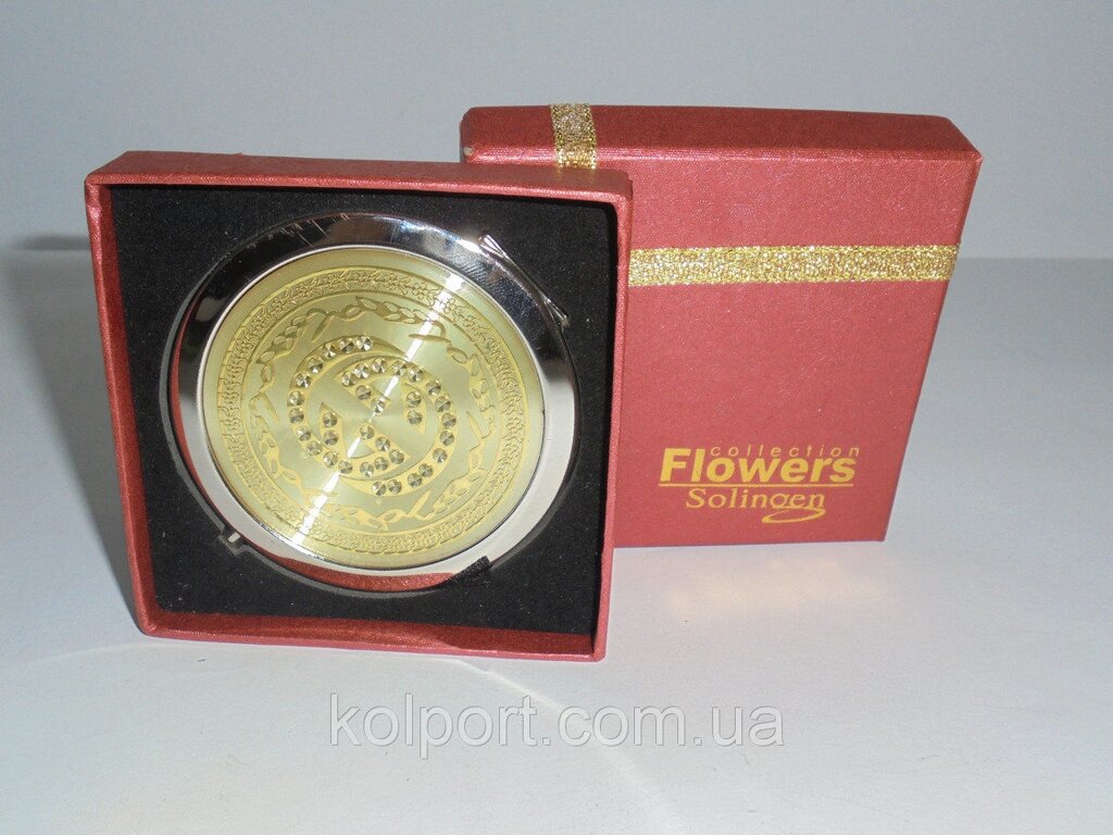 Дзеркальце в подарунковій упаковці, золото №7181, кишенькове, косметичне люстерко, подарунки для жінок від компанії Інтернет-магазин "Tovar-plus. Com. Ua" - фото 1