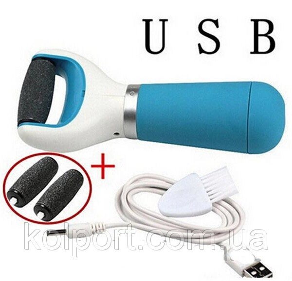 Електрична роликовий пилка для видалення грубої шкіри з USB + 2 дод насадки від компанії Інтернет-магазин "Tovar-plus. Com. Ua" - фото 1