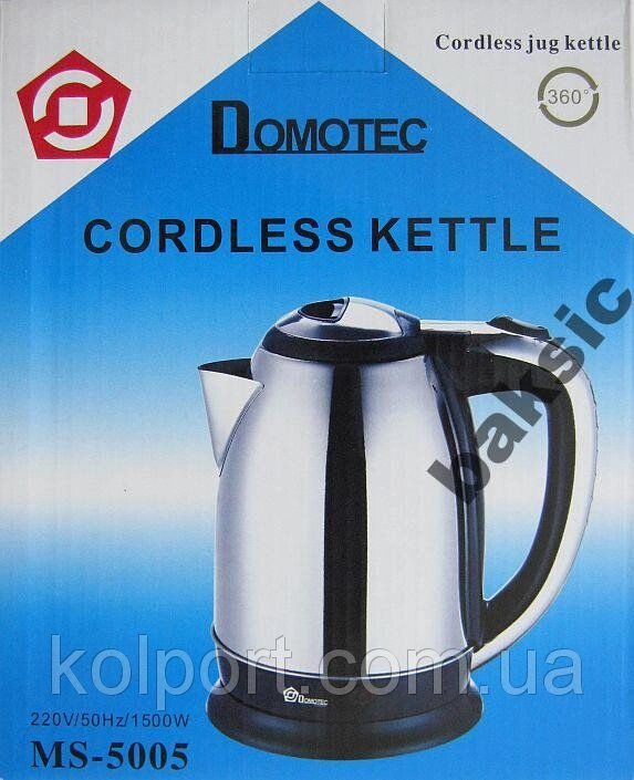 Електричний чайник Domotec MS5005, 1500Вт від компанії Інтернет-магазин "Tovar-plus. Com. Ua" - фото 1