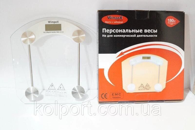 Електронні підлогові скляні ваги Wimpex до 180 кг від компанії Інтернет-магазин "Tovar-plus. Com. Ua" - фото 1