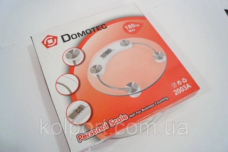 Електронні підлогові ваги круглі Domotec до 180 кг від компанії Інтернет-магазин "Tovar-plus. Com. Ua" - фото 1