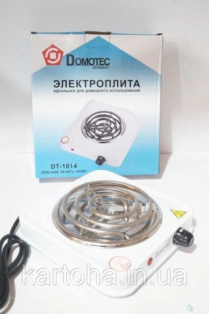 Електроплита 1 комфорка спіраль Domotec DT-1014 1000w від компанії Інтернет-магазин "Tovar-plus. Com. Ua" - фото 1