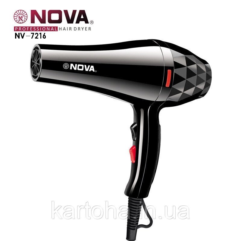 Фен для волосся Nova NV-7216 3200 Вт від компанії Інтернет-магазин "Tovar-plus. Com. Ua" - фото 1