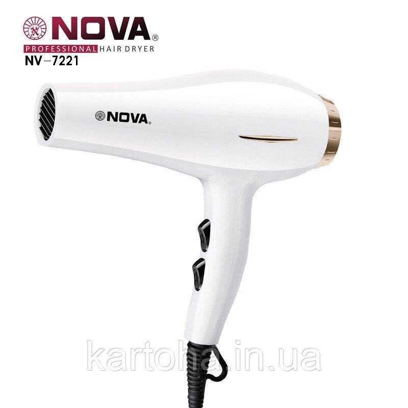 Фен для волосся Nova NV-7221 3200 Вт від компанії Інтернет-магазин "Tovar-plus. Com. Ua" - фото 1