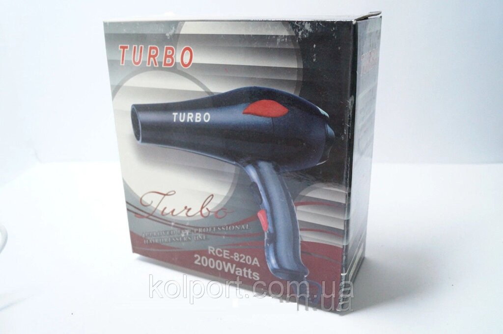 Фен для волосся Turbo-RCE- 820A, складаний, прилади для догляду за волоссям, фен електричний від компанії Інтернет-магазин "Tovar-plus. Com. Ua" - фото 1