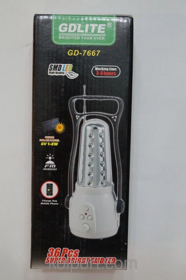 GD LITE-7667 36LED Світлодіодний переносний Лампа-ліхтар, світильник, переносний ліхтар, переносне освітлення від компанії Інтернет-магазин "Tovar-plus. Com. Ua" - фото 1