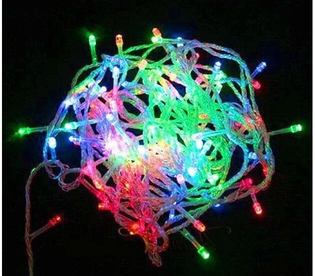 Гірлянда новорічна (мульти колір) світлодіодна 100Led, світлотехніка, святкове освітлення від компанії Інтернет-магазин "Tovar-plus. Com. Ua" - фото 1