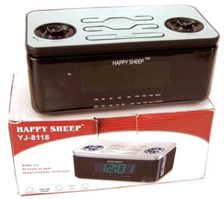 Годинники Happy Sheep YJ 8118 з радіоприймачем, мережеві, настільний годинник, електронні, для будинку від компанії Інтернет-магазин "Tovar-plus. Com. Ua" - фото 1