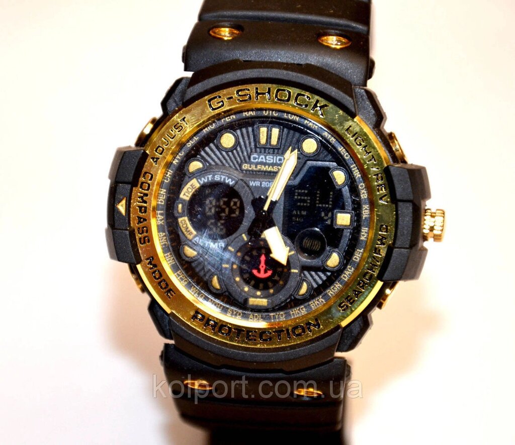 Годинники наручні gulfmaster чорні з золотим від компанії Інтернет-магазин "Tovar-plus. Com. Ua" - фото 1