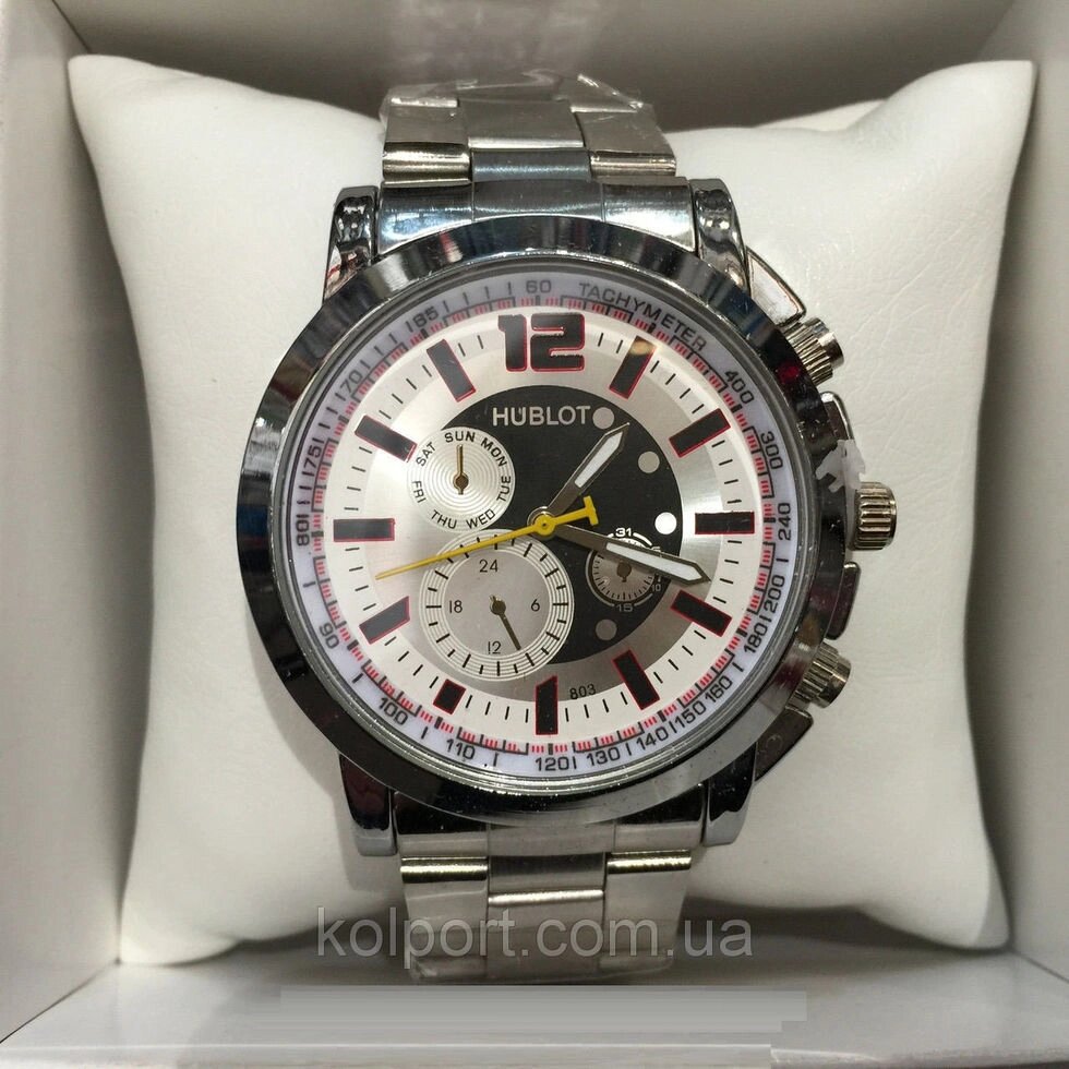 Годинники наручні HUBLOT (срібло), годинники наручні Хаблот, жіночі наручні годинники, чоловічі годинники від компанії Інтернет-магазин "Tovar-plus. Com. Ua" - фото 1