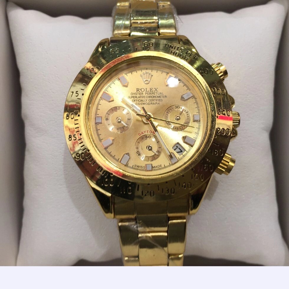 Годинники наручні ROLEX DAYTONA GOLD NEW, жіночі наручні годинники, чоловічі, годинник Ролекс від компанії Інтернет-магазин "Tovar-plus. Com. Ua" - фото 1