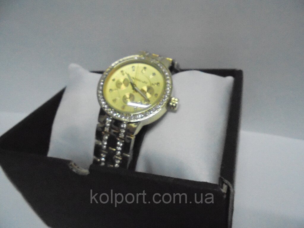 Годинники наручні жіночі Michael Kors зі стразами (золото), годинники наручні Міхаель Корс, жіночі наручні годинники від компанії Інтернет-магазин "Tovar-plus. Com. Ua" - фото 1