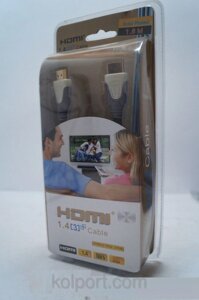 HDMI кабель 1.8м для ТВ та відео електроніки з золотим напиленням, аксесуари для ПК, гаджети, аудіотехніка