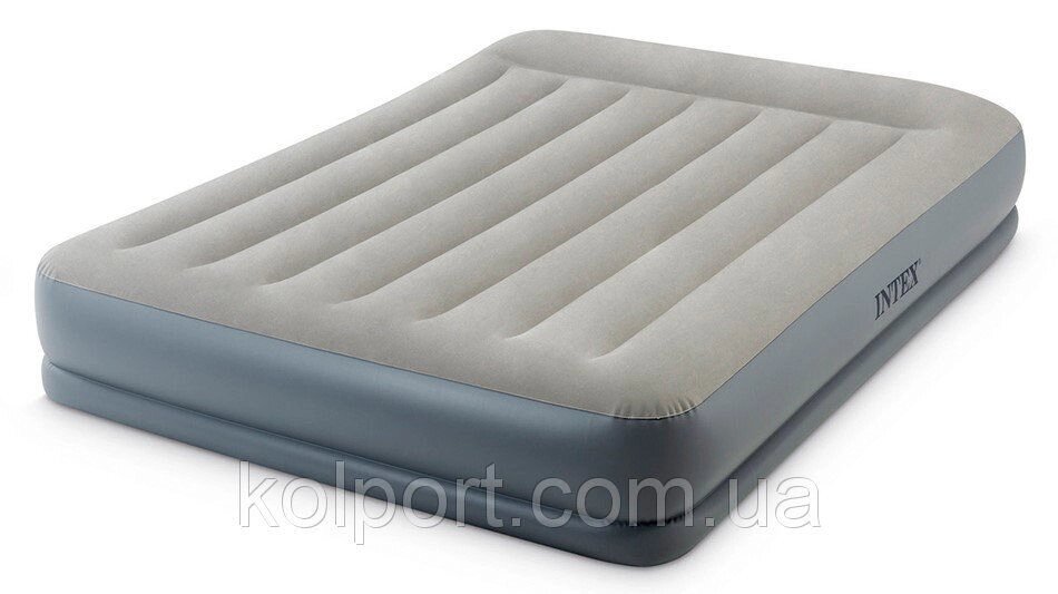 Intex 64118 (152х203х30см) Надувна Ліжко Mid-Rice Airbed + Вбудований Насос 220v від компанії Інтернет-магазин "Tovar-plus. Com. Ua" - фото 1