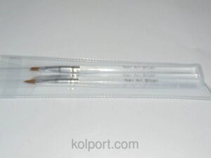 Кисті для малювання Nail Art Brush NKS-03 (3шт, тонкі, волосок, прозорі), набір кистей для малювання