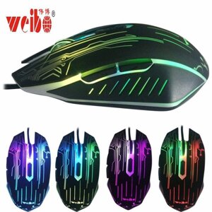 Комп'ютерна ігрова дротова миша з підсвічуванням wb-1670 Game Mouse