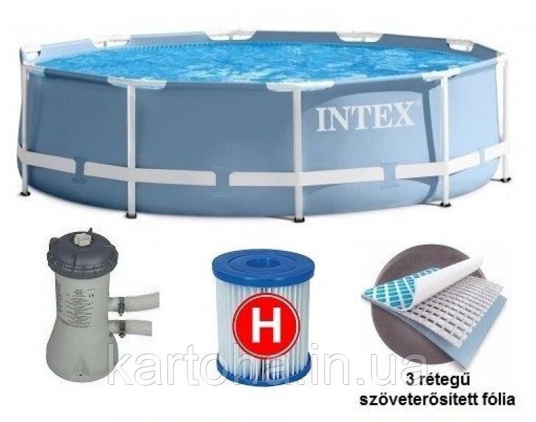 Круглий? каркасний басейн Metal Frame Pool Intex 28702 (Интекс 28202) від компанії Інтернет-магазин "Tovar-plus. Com. Ua" - фото 1