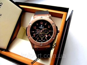 Кварцовий мужские годинник hublot (бронза) купити недорого