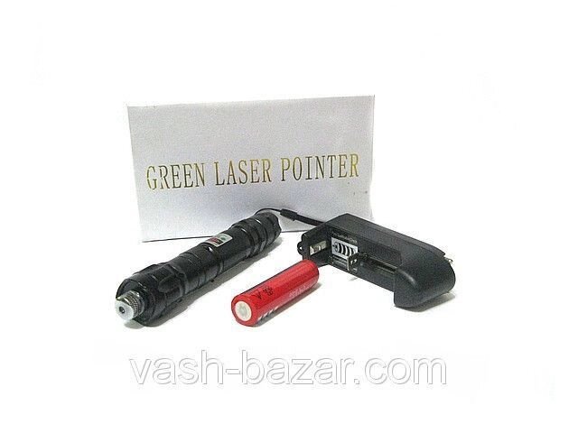 Лазерна указка з ліхтариком зелена LG-005 3000W від компанії Інтернет-магазин "Tovar-plus. Com. Ua" - фото 1