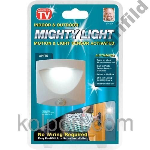 Led светильник Mighty Light с датчиком движения від компанії Інтернет-магазин "Tovar-plus. Com. Ua" - фото 1