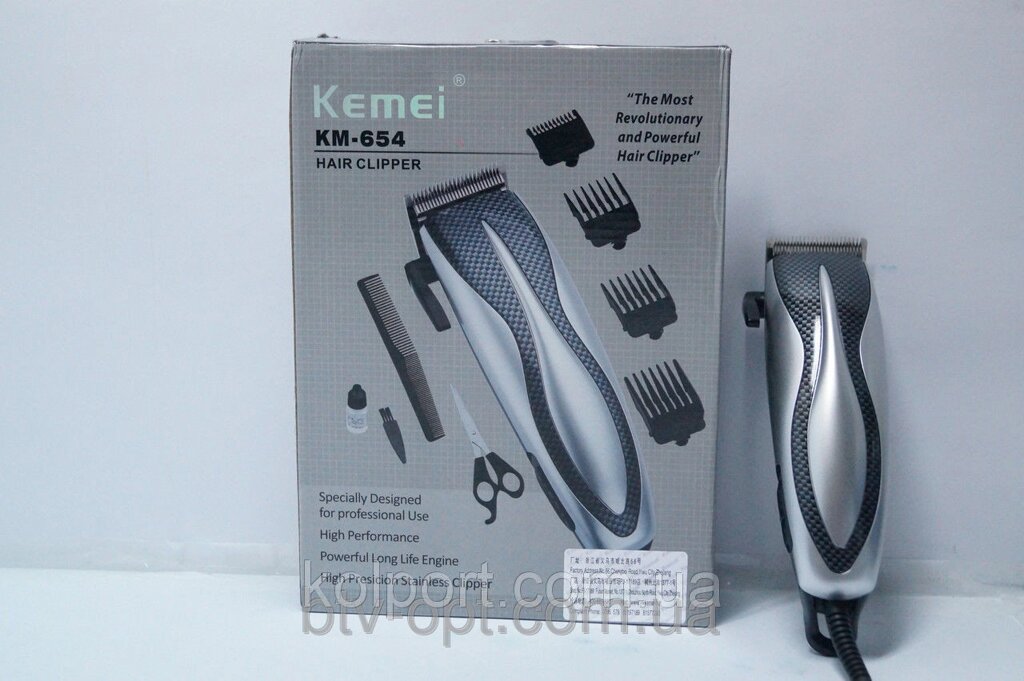 Машинка для стрижки Kemei 654, машинки для стрижки волосся, тримери, краса і здоров'я від компанії Інтернет-магазин "Tovar-plus. Com. Ua" - фото 1