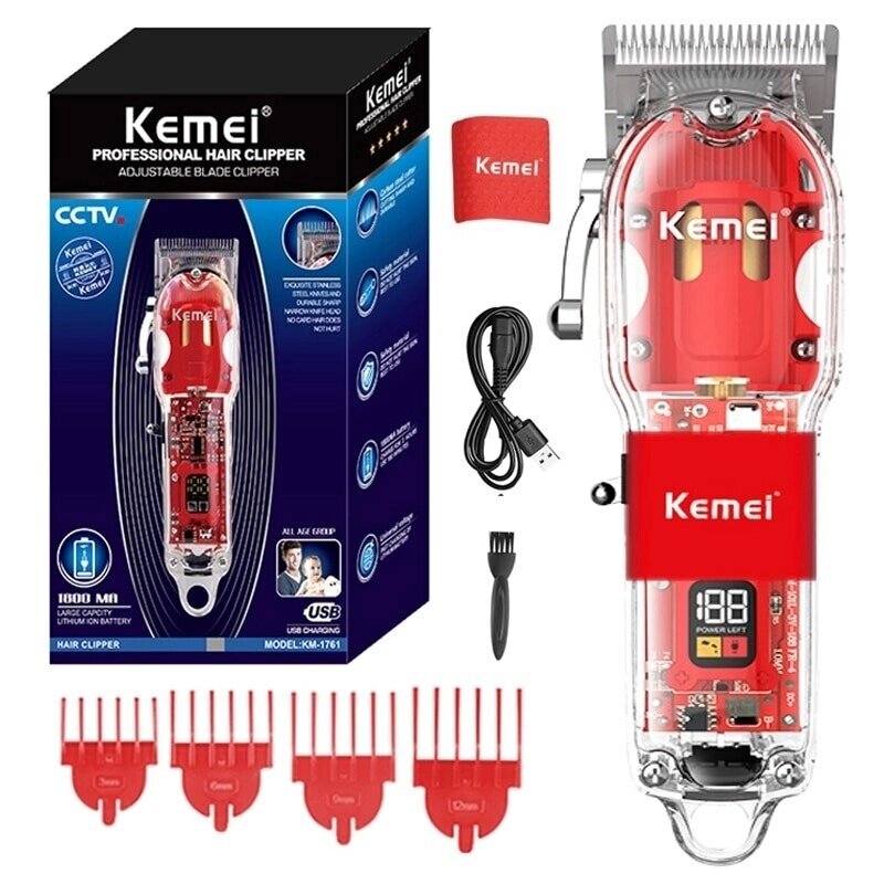 Машинки для стрижки Barber Kemei Km-1761 від компанії Інтернет-магазин "Tovar-plus. Com. Ua" - фото 1