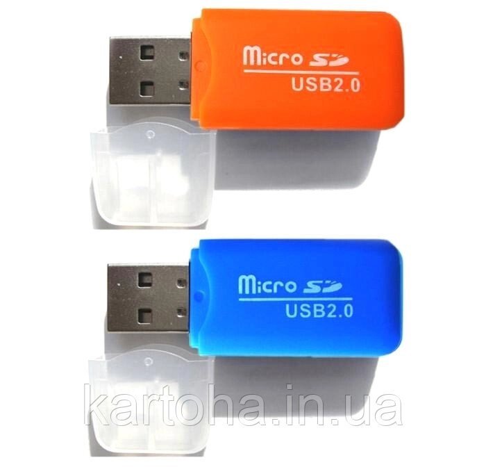 MicroSD card reader, адаптер для USB від компанії Інтернет-магазин "Tovar-plus. Com. Ua" - фото 1