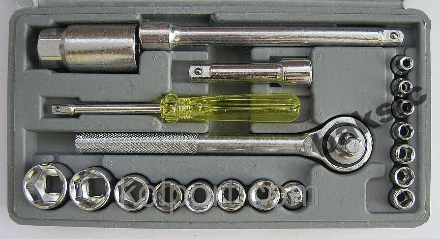 Набір ключів і насадок торцевих 20 шт, Mastertool від компанії Інтернет-магазин "Tovar-plus. Com. Ua" - фото 1