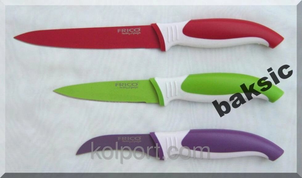 Набір ножів Frico FRU-926 (3 шт) від компанії Інтернет-магазин "Tovar-plus. Com. Ua" - фото 1