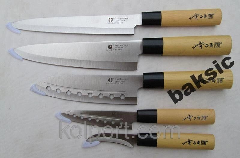 Набір ножів Goldsun Rostfrei (5шт) від компанії Інтернет-магазин "Tovar-plus. Com. Ua" - фото 1