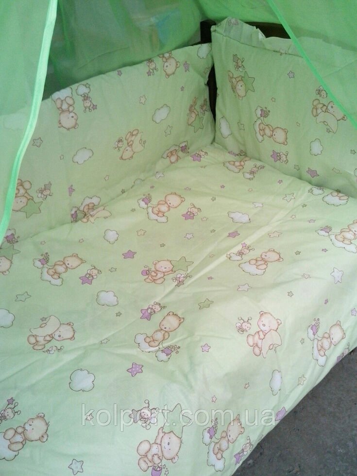 Набір в ліжко для новонароджених '' '' Ведмедики на хмарці '' '' від компанії Інтернет-магазин "Tovar-plus. Com. Ua" - фото 1