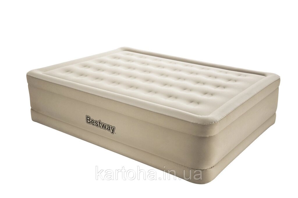 Надувна ліжко Bestway 69024 Essence Fortech 203х152х51см, вбудований електронасос від компанії Інтернет-магазин "Tovar-plus. Com. Ua" - фото 1