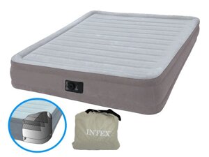 Надувна двоспальне ліжко Intex 67770 Comfort (152-203-33 см), вбудований електронасос
