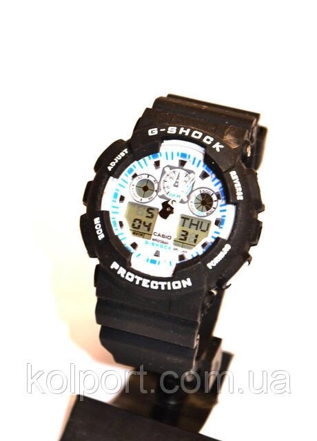 Наручний годинник Casio G-Shock (чорні з білим), спортивні, чоловічий годинник, електронні, made in Japan від компанії Інтернет-магазин "Tovar-plus. Com. Ua" - фото 1