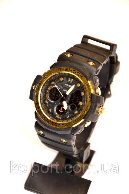 Наручний годинник Casio G-Shock gulfmaster (чорні з золотим), спортивні, чоловічий годинник, електронні, made in Japan від компанії Інтернет-магазин "Tovar-plus. Com. Ua" - фото 1