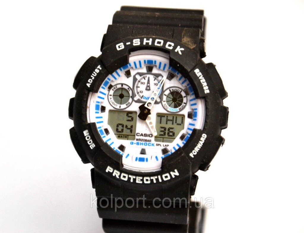 Наручний годинник Чорні з білим від компанії Інтернет-магазин "Tovar-plus. Com. Ua" - фото 1