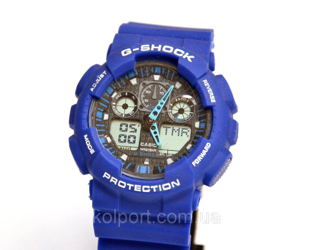 Наручний годинник GA-100 Сині від компанії Інтернет-магазин "Tovar-plus. Com. Ua" - фото 1