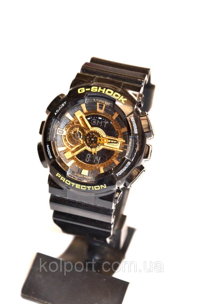 Наручний годинник Protection чорні з золотим від компанії Інтернет-магазин "Tovar-plus. Com. Ua" - фото 1