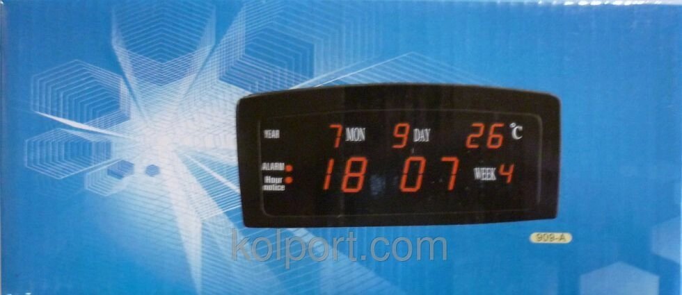 Настільні LED годинник 909-А від компанії Інтернет-магазин "Tovar-plus. Com. Ua" - фото 1